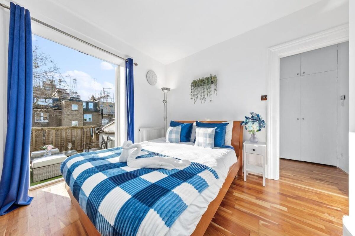 Balcony Blue Theme 1 Bedroom Central London Luxury Flat Near Hyde Park! Accommodates Up To 6! Double Sofa Bed And Next To Station! ภายนอก รูปภาพ