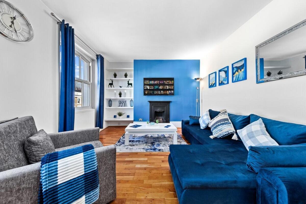 Balcony Blue Theme 1 Bedroom Central London Luxury Flat Near Hyde Park! Accommodates Up To 6! Double Sofa Bed And Next To Station! ภายนอก รูปภาพ