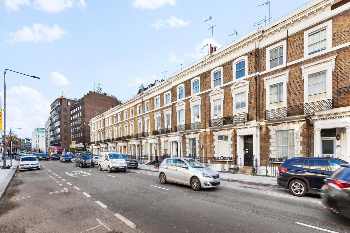 Balcony Blue Theme 1 Bedroom Central London Luxury Flat Near Hyde Park! Accommodates Up To 6! Double Sofa Bed And Next To Station! ภายนอก รูปภาพ